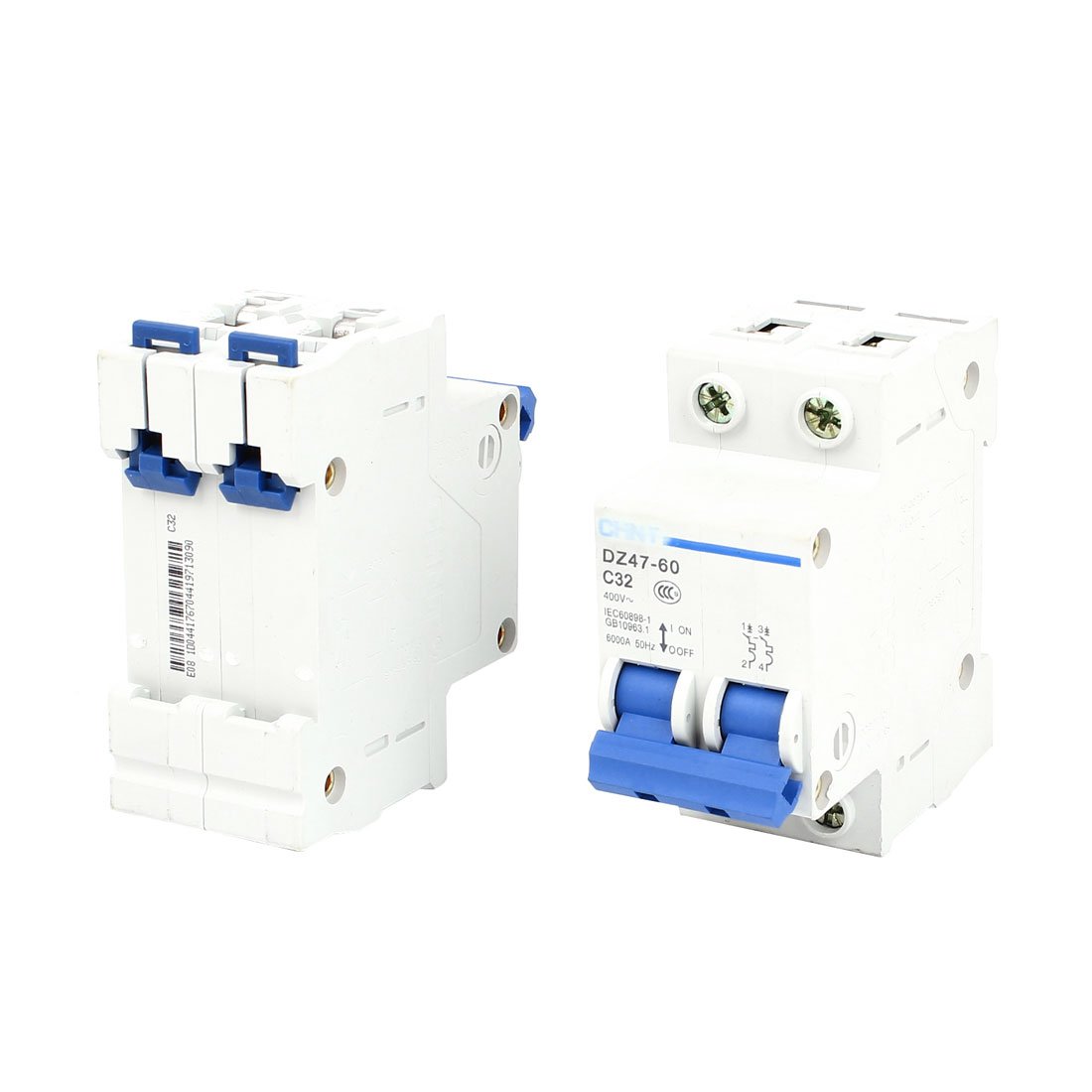 IEUMJNAT AC 400V 32A 2P Overload Protection Mini Miniature Circuit Breaker 2Pcs