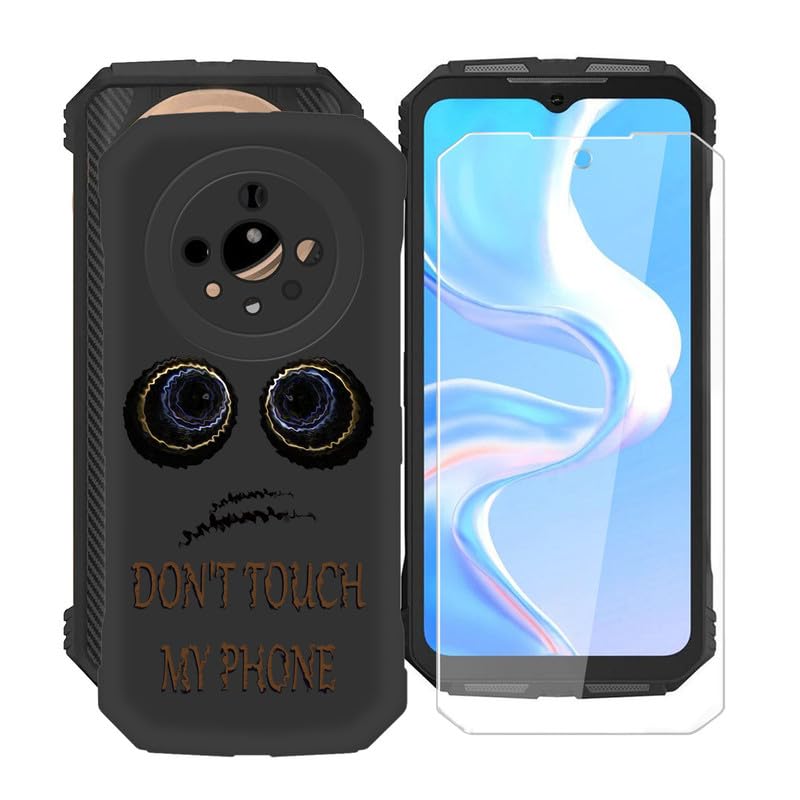 Ikiiqii Cover per Doogee V31GT (6.58) + (2 pezzi) Vetro Temperato, Custodia per Antiurto Antigraffio Protettiva Case Ultra Sottile Silicone Custodie + Pellicola - Non toccare