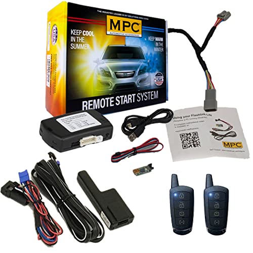 MPC 4-Button 2-Way Remote Starter Compatible with 2018-2020 Dodge Journey |Gas| |Push-to-Start| Plugin T-Harness - FlashLink Updater