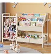 CYXPHION B5 Kids Bookshelf and Toy Storage, Book Shelf for Kids Rooms, Sling Toddler Book Shelves...