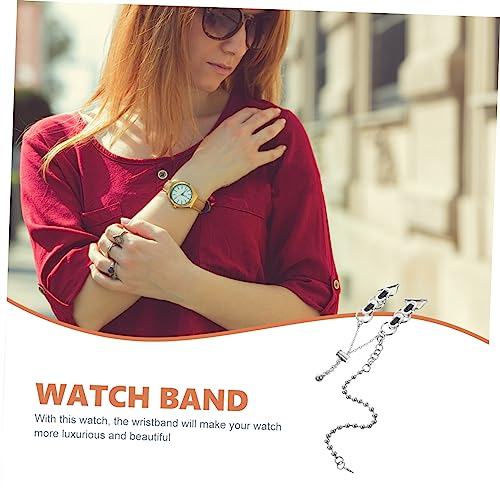 Bracelet montre inoxydable UKCOCO avec chaîne décorative à fermoir sécurisé - 7