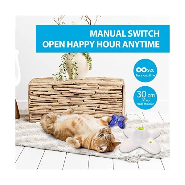 All for Paws Cat Toys Interactive Butterfly Flutter Bug Cat Automatic