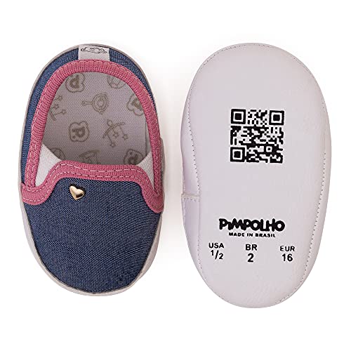 Calçado Infantil Pimpolho BR Ajustável Feminino, Jeans, 2