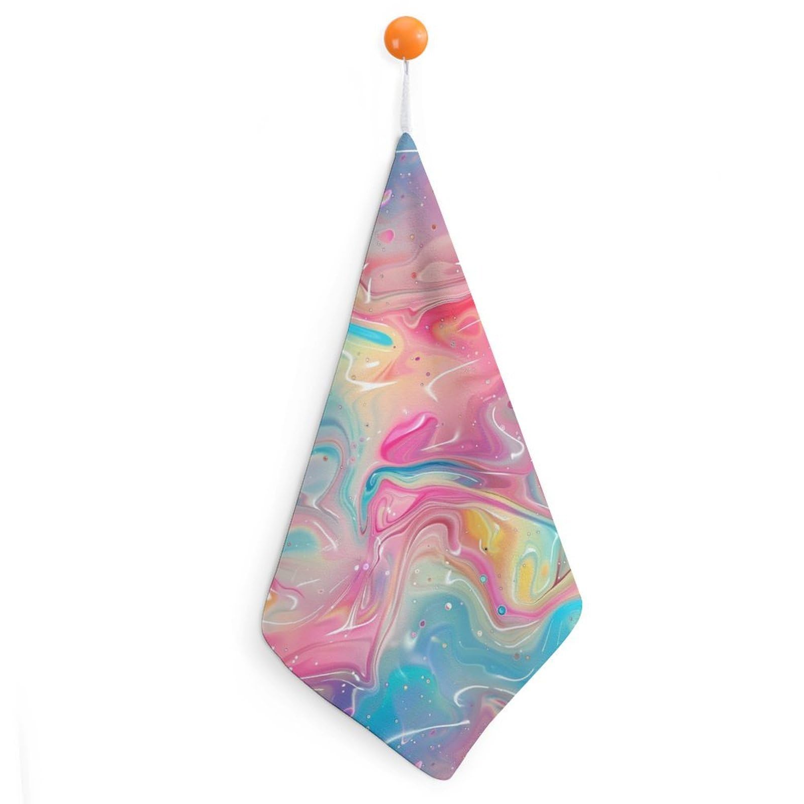 TXFBTRFSA Abstract Art Rainbow Hand Towels with Hanging Loop Kitchen Towel Handkerchiefs Cleaning Cloths