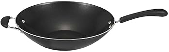 T-fal A80789 Specialty Nonstick Dishwasher Safe Oven Safe PFOA-Free Jumbo Wok Cookware, 14-Inch, Black