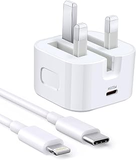 Unique Secure iPhone USB C Fast Charger，[Apple MFi Certified] 20W PD Type Power Wall Charger with 6.6ft to Lightning Cable for 14/13/XS/iPad/AirPods Pro，Supports Delivery & All iOS System