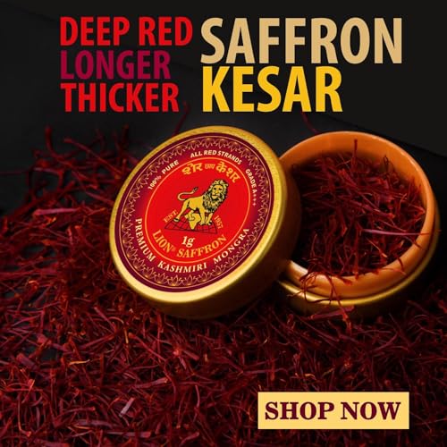 Lion Brand Saffron, 3g, Premium Kashmiri Mongra Saffron/Kesar (A+++ Highest Grade) for Pregnant Women, Biryani, Beauty, Cooking and Sweets (Pack of 3, 3 X 1gm = 3grams)
