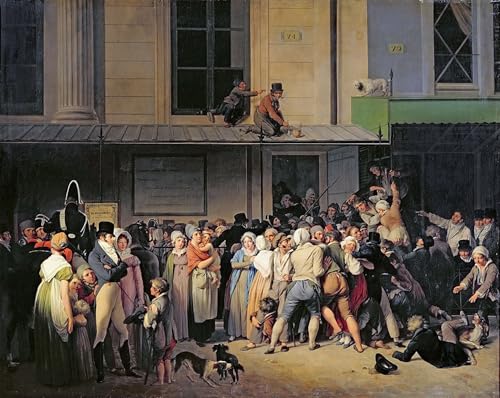 Tableau l'Entrée du Théâtre Ambigu Comique de Boilly pour créer un décor chic d'entrée