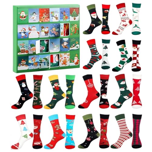 Chaussettes Calendrier de l'Avent de Noël : 12 paires de qualité pour des pieds bien au chaud