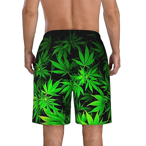 Weed Marijuana Leaf Mens Swim Trunks Quick Dry Swim Shorts Swimwear Bathing Suits with Pockets4