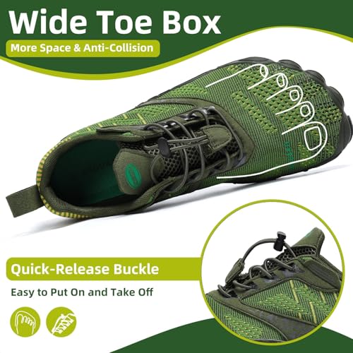 Image of SAGUARO Womens Mens Barefoot Shoes Minimalist Trail Runner Wide Toe Box Zero Drop Outdoor Cross Training Shoe