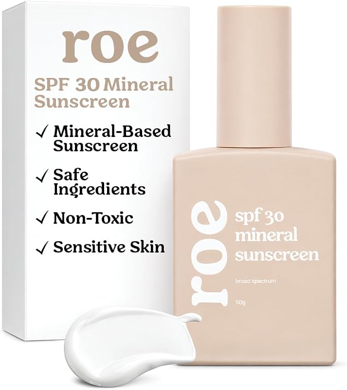 Roe Wellness Protetor solar mineral corporal infantil com óxido de zinco SPF 30, sem parabenos