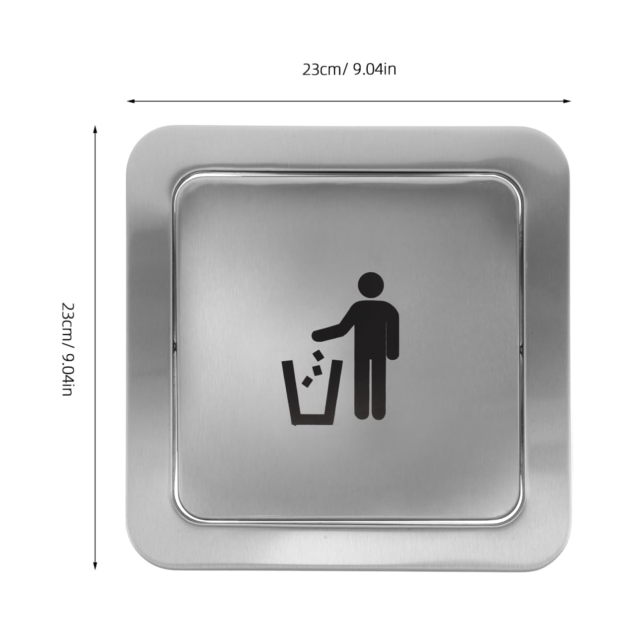 Amosfun Couvercle de Poubelle Encastré Carré Acier Inoxydable à Rabat Pivotant pour Plan de Travail Trappe à Déchets Intégrée Facile à Nettoyer et Usage Rapide