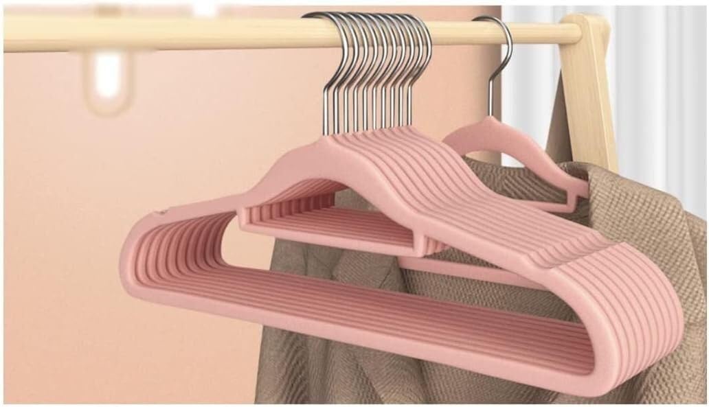 HCZKIUJY Hangers 20-pack Coat Hanger Non Slip Flocked Hangers Home Suit Shirt Dress Hangers hangers for clothes non slip