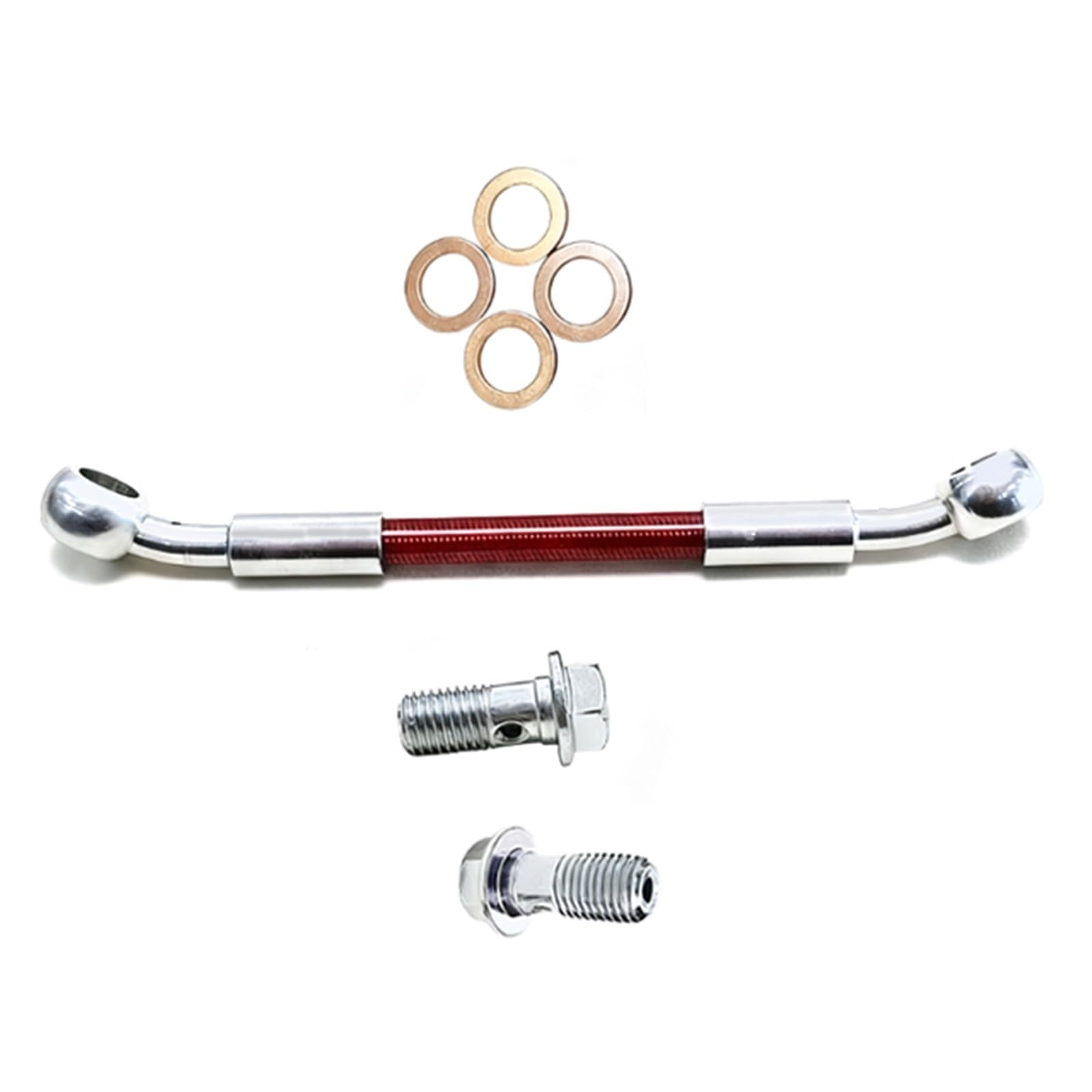 Shqxd One Color Hydraulic Brake Hose For Suzuki For Y-Amaha For Kawasaki Motorcycle 28°-28° M8 M10 Brake Hose Braided Oil Pipe Hydraulic Line Cable 30Cm-500Cm Accessories(100Cm)