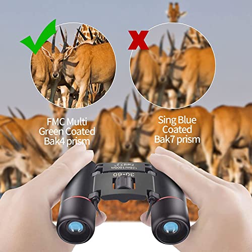 Ziyouhu 30X60 Binoculars Small Compact Light Binoculars, Suitable For Adults And Children Bird Watching Travel Sightseeing, Waterproof Lightweight Small Binoculars, With Clear Low-Light Vision… #TOP6