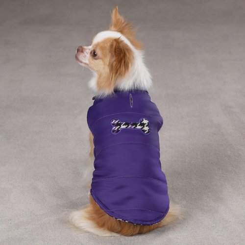 East Side Collection 16-Inch Polyester Houndstooth Dog Vest, Medium, Ultra Violet