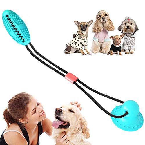 YOJINKE Cordas de Cães Autobrincantes com Ventosa de Sucção TPR Bola Dispensadora de Cães, Brinquedo