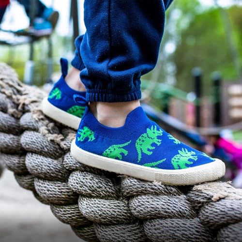 Image of JAN & JUL Slip-on Knit Shoes, Machine Washable and Lightweight Sneakers for Toddler Boys and Girls