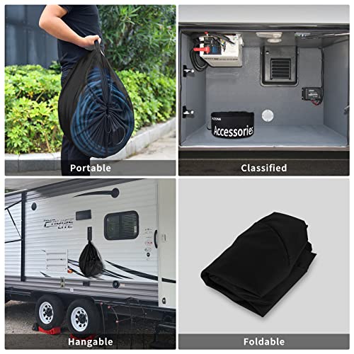 Image of RVZONE RV Hose Bag, Waterproof RV Hose Bag Organizer, Camper Accessories RV Equipment Storage Utility Bag for Sewer Hoses, Fresh /Black Water Hoses and Electrical Cords
