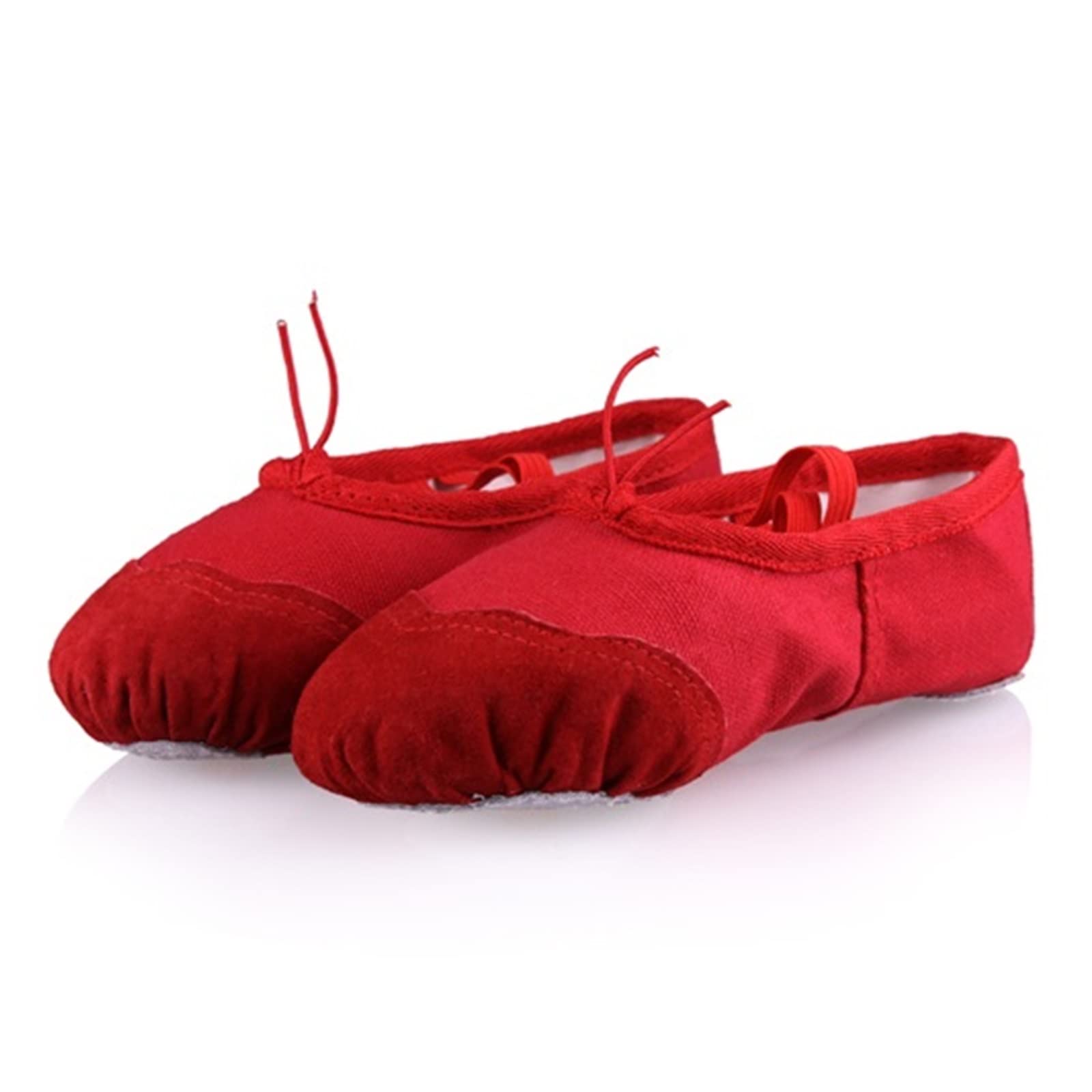 Zapatillas de Ballet Zapatillas de Ballet para niñas Zapatillas de práctica de Gimnasia Zapatillas de Baile de Ballet para niñas Zapatillas para niños pequeños (Color : Black-1, Shoe Size : 36) (Red