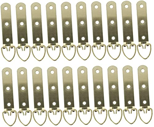 Image of D Ring Picture Hangers 90mm x 15mm Hardware Assortment Kit, for Home Decoration Hanging Clock Paintings Artwork Creative Picture Frame Photo Hanging Solutions Gold Tone 50pcs