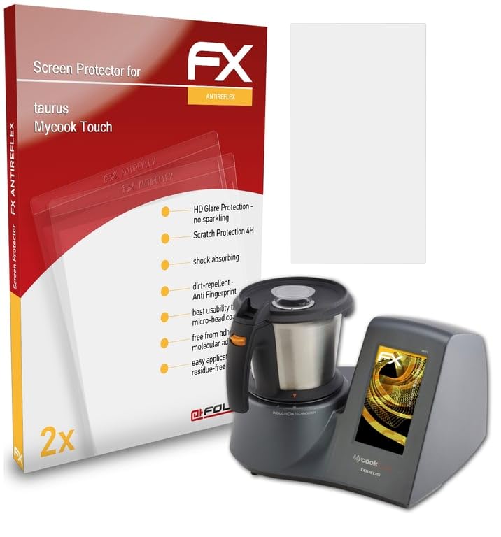 atFoliX Película Protectora compatible con taurus Mycook Touch Lámina Protectora de Pantalla, antirreflejos y amortiguadores FX Protector Película (2X)