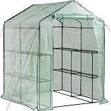 BestMassage Greenhouse for Outdoors Greenhouse Plastic Mini Greenhouse Kit L56.5”W56.5”H76 Indoor Po