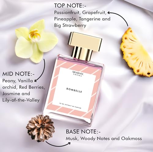 Image of Arabian Aroma Bombelle Eau De Parfum 50ML for Women | Fruity Floral Sweet Perfume | Long Lasting Luxury Fragrance