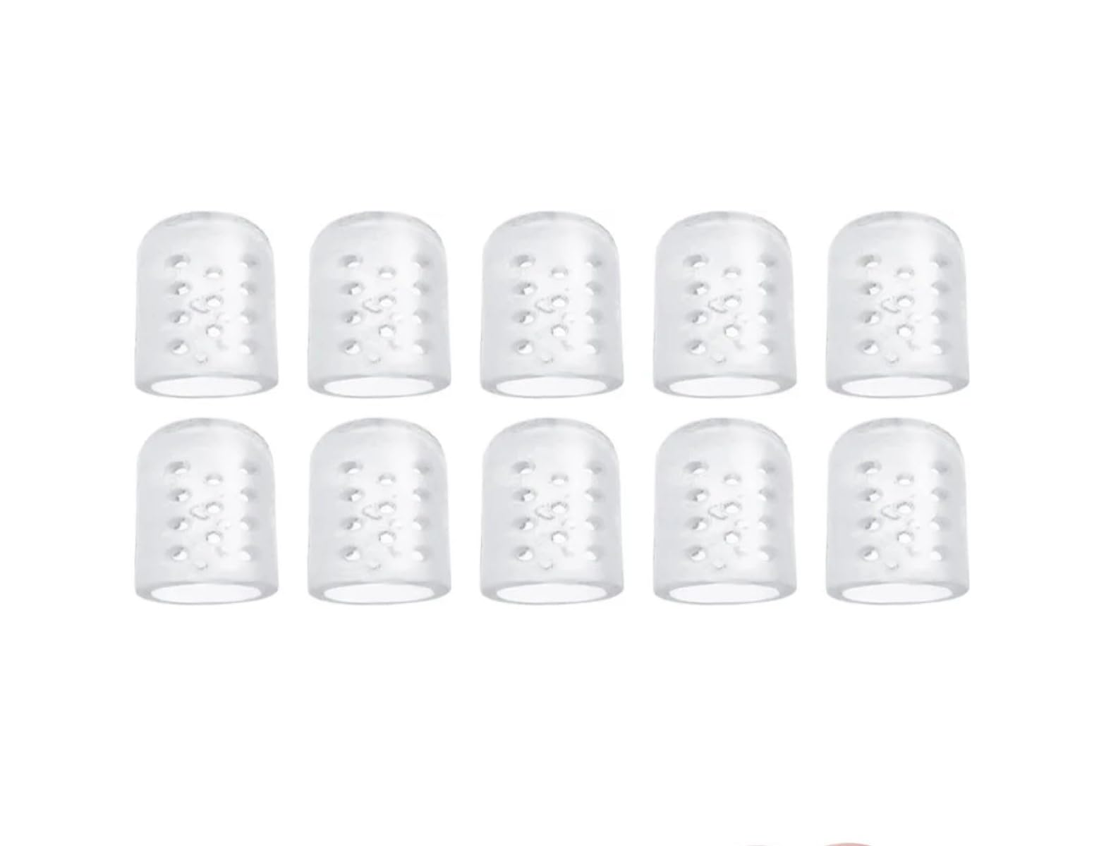BHOOLU&GOOLU Transparent Breathable Silicone Toe Protectors To Prevent Blisters, Calluses And Corn - 10 Pcs/Box-image-8