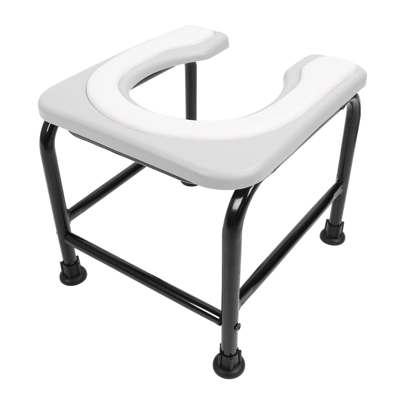 ViaGasaFamido Krzesło Commode Przenośna Siedzenie Toalety o Wysokości 12,99 Cala Plastikowy Stal Nierdzewna Stolca Toaletowa dla Starszych Seniorów w Ciąży (GREY)
