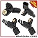 AUTEX 4PCS ABS Wheel Speed Sensor Front & Rear 1J0927803 1J0927807B 1J0927804 ALS470 ALS522 ALS465 Compatible with Beetle 98-10, Golf 99-06, Jetta 99-05