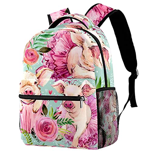 Sac à dos voyage cochon rose fini les fuites avec le porte-bouteille externe
