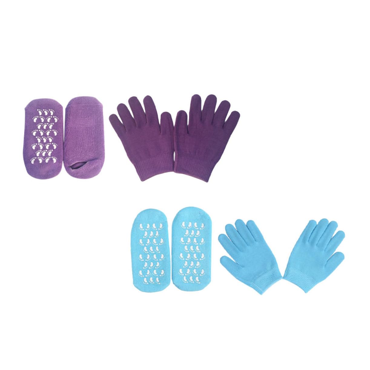 FOMIYES 2juegos Guantes y Calcetines Hidratantes De Gel Para Manos y Pies De Reutilizables Cuidado Spa Para Hidratación y Suavidad Vino