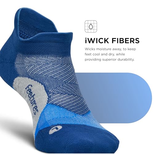 Image of Feetures Elite Light Cushion No Show Tab Sock Wave