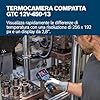 Bosch Professional TermoGTC 12V-450-13 (risoluzione 256x192 px, da -20°C a +450 °C, doppia fonte di alimentazione, adattatore batteria AA1, 4x 1,5 V LR6 AA, custodia, cavo USB-C®, scatola pieghevole)