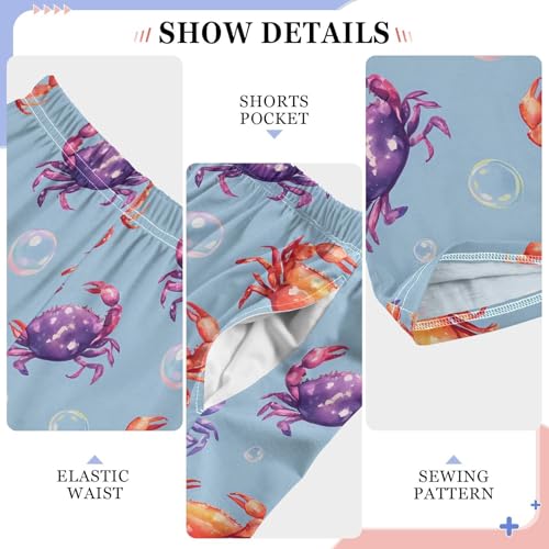 ALAZA Crab Bubble Blue Pajama Lounge Pants Long Sleep Pajama Bottoms with Pockets4