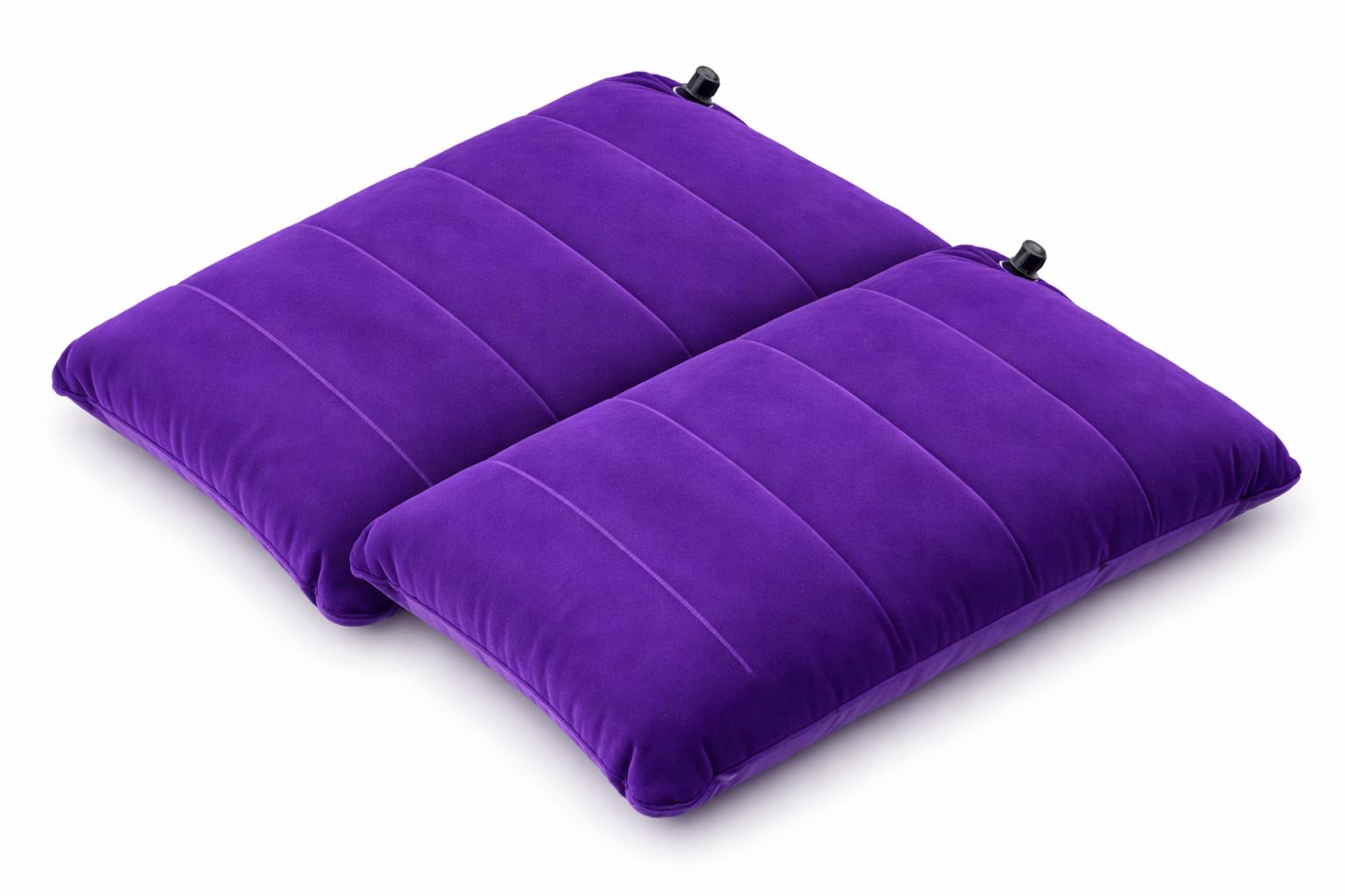 Inflatable Seat Cushion, Purple, Channeled Design with Valves, Portable Travel Pillow Pack of 2