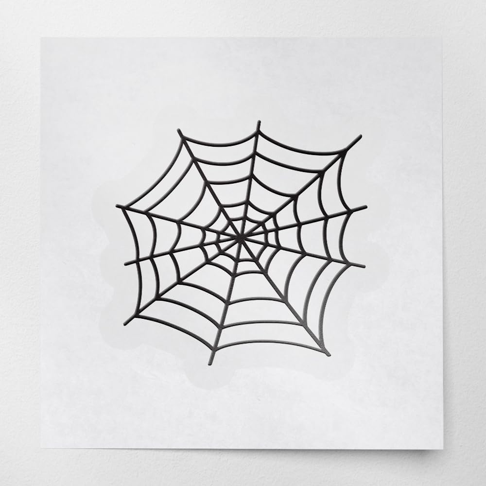Decal Stickers of Halloween Spider Web 1 (Black) (Set of 2) Luxury Weatherproof Vinyl Decal Stickers for Laptop Desktop Smartphone Car Dirt Bike Wall Room Mason Jar - USCVER1g97984BL