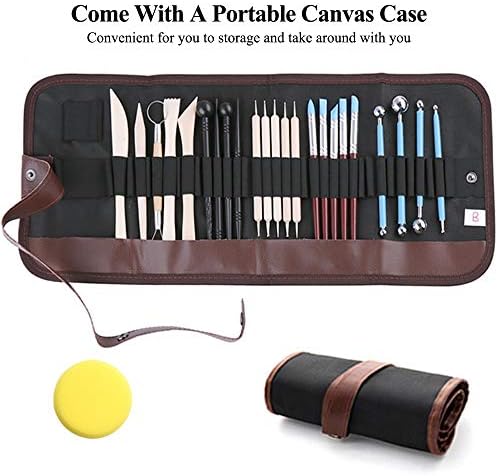 SITAKE Polymer Clay Tools Set, 25 Pcs Ceramic Clay Modeling Sculpting Carving Tools for Rock Painting, Cake Fondant Decoration, Pottery, Ceramics Artwork & Holiday Crafts 7 5120cJU10PL. AC
