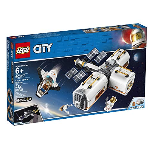 5120cUXB7aL LEGO City Space Lunar Space Station 60227 Space Station Building Set with Toy Shuttle, Detachable Satellite and Astronaut Minifigures, Popular Space Gift (412 Pieces) - Image 5