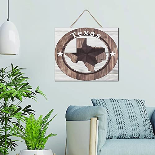 Décoration murale en bois vieilli carte du Texas Lone Star