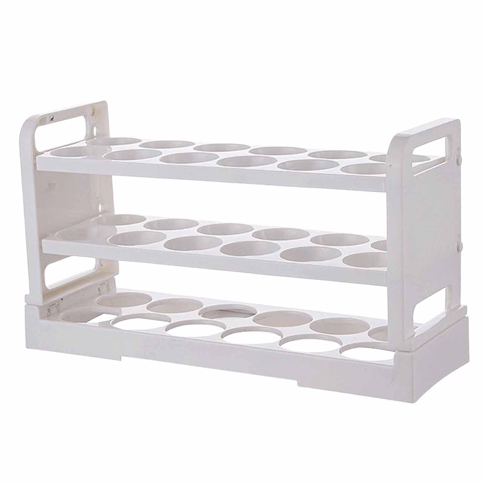 Multi Layer Egg Storage Box Stackable Large Capacity for Fridge Household White-image-43