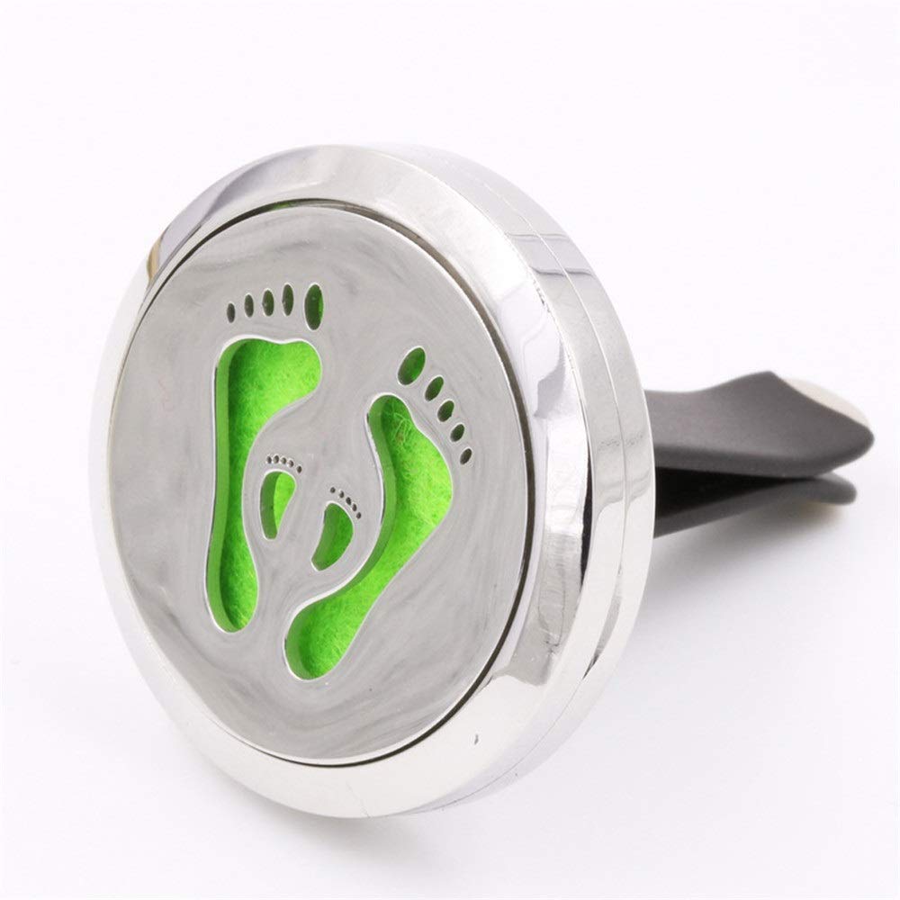 Amazon Co Jp 車の空気出口香 2ピースかわいい足跡形状車アウトレット風アロマセラピーステンレス鋼天然車芳香剤エッセンシャルオイル 芳香剤車 色 C1 サイズ Free ホーム キッチン