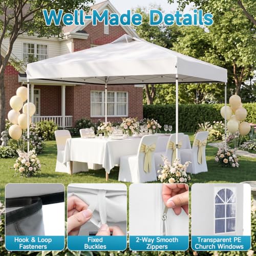 Image of Tangkula 10x10 FT Pop Up Canopy with Center Lock