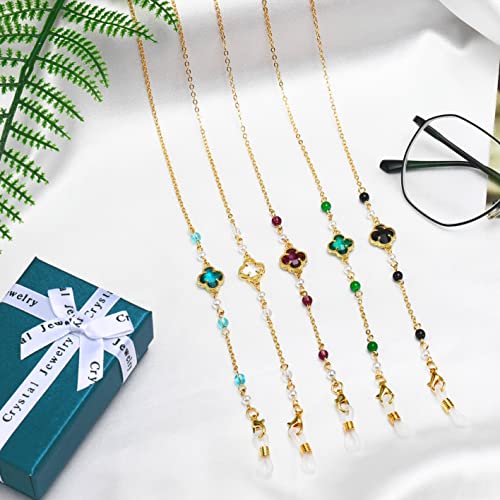 Charmingo Mask Lanyard Chain Eyeglasses Chain For Women Four-Leaf Sunglass Reading Glasses Chains Holder Strap Eyewear Cord #TOP4