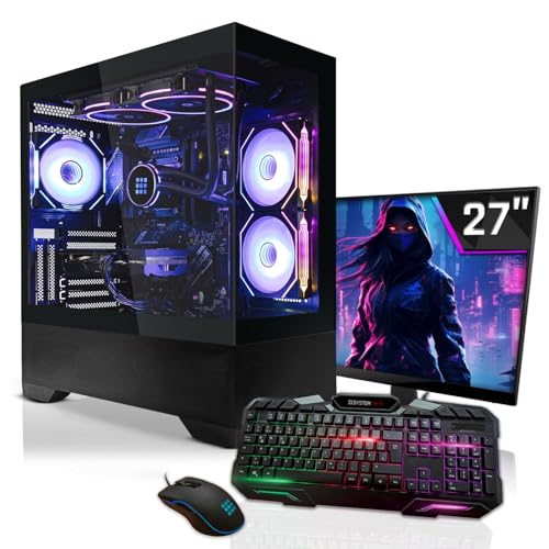 SYSTEMTREFF Gaming Komplett PC Set Intel Core i9-12900KF 16x5.2GHz | Nvidia GeForce RTX 4070 12GB DX12 | 1TB M.2 NVMe | 32GB DDR5 RAM | WLAN Desktop Paket Computer für Gamer, Gaming