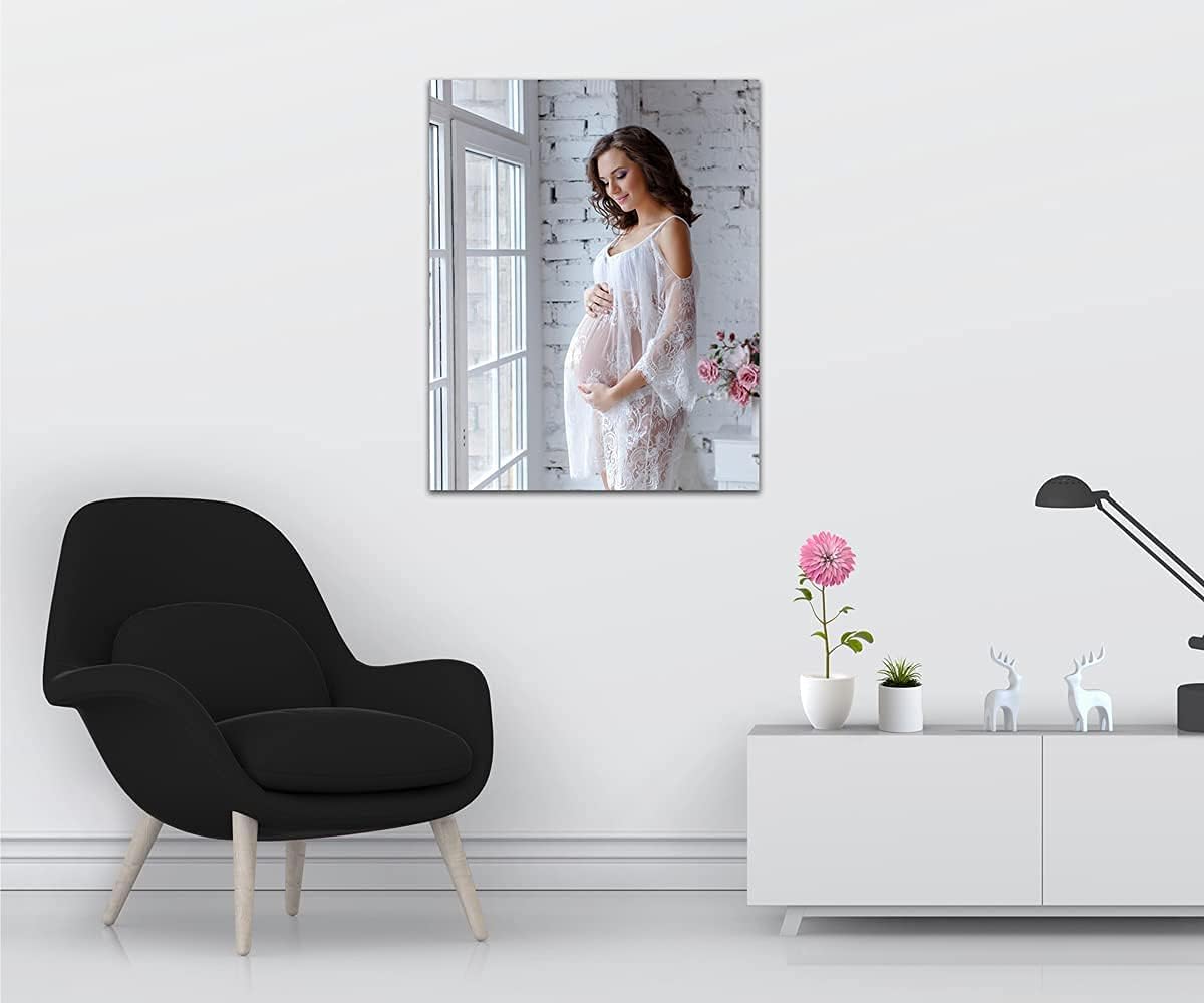 Sunwes Custom Canvas Prints with Your Photo, Personalized Canvas Wall Art, Print Your Pictures Photos on Canvas, Gifts for Family, Wedding, Friends,Home Decoration (8''x10'' +5pcs)