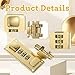 2 Pcs Luggage Combination Locks, Tool Box Hasp 3 Digit Combination Password Locks Luggage Suitcase Hasps (Gold)