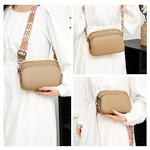 Crossbody Bags for Women, Trendy Leather Crossbody Camera Bag Purse with Guitar Strap Small Shoulder Handbag2